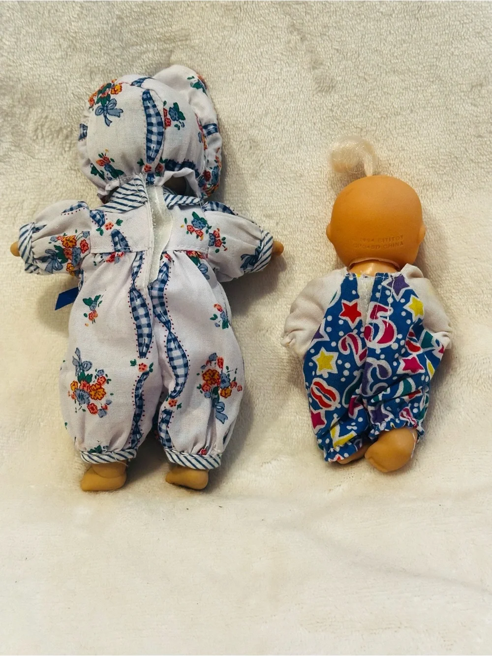 Cititoy Baby Dolls Blue Eyes Blonde Hair 1994 Vintage Cititoy Doll Set Of 2 Vtg